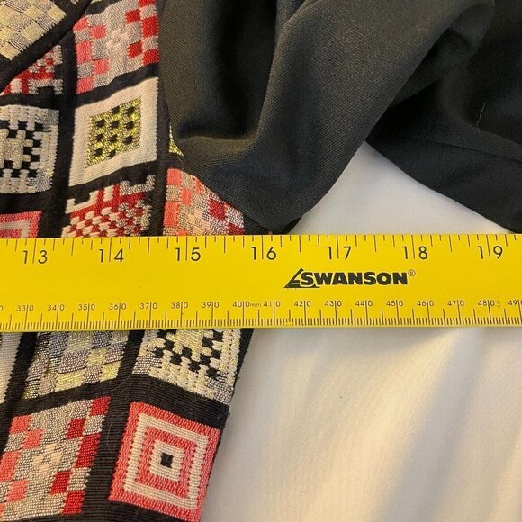 Vintage Nancy's‎ Women's Black Patchwork Long Sleeve Floor Length Dress Size S - Picture 7 of 8